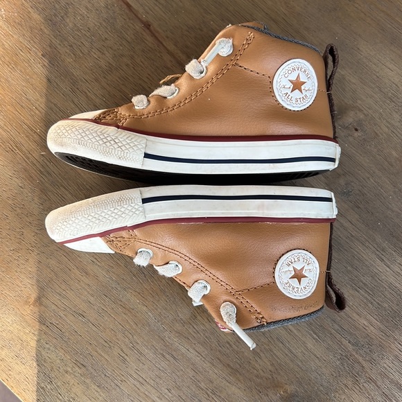 Tan Leather Chuck Taylor High Top Sneakers - Picture 5 of 8